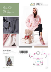 WOMEN'S DRESSING GOWN TU SWEATSHIRT WITH SHERPA Tellini S.r.l. Wholesale Clothing